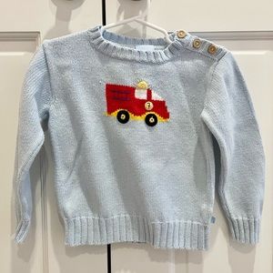 Bella Bliss Firetruck Sweater, size 2